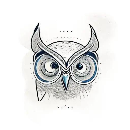 Owl and Bear tattoo design idea