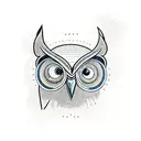 Owl and Bear tattoo design idea