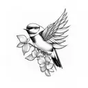 Swallow Bird tattoo design idea