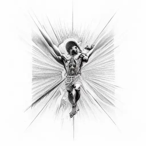 creation of men, the fall, and the redemption tattoo design idea