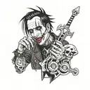 marilyn manson tattoo design idea