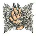 fancy fingernails  tattoo design idea