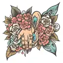 fancy fingernails  tattoo design idea