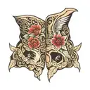 fingerless gloves tattoo design idea