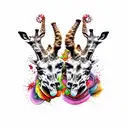 Zombie Giraffe  tattoo design idea