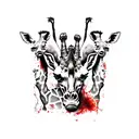 Zombie Giraffe  tattoo design idea