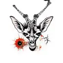 Zombie Giraffe  tattoo design idea