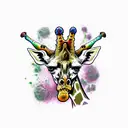 Zombie Giraffe  tattoo design idea