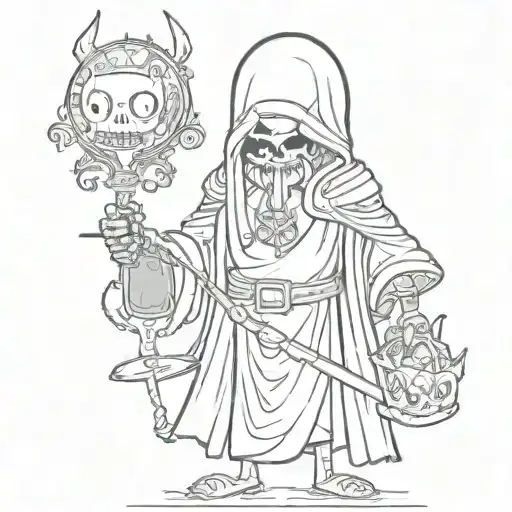 Lich adventure time tattoo design idea
