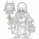 Lich adventure time tattoo design idea
