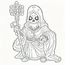 Lich adventure time tattoo design idea