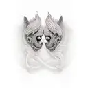 dad and daughter tattoo design idea