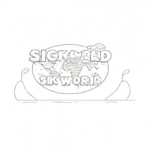 sick sad world tattoo design idea