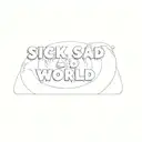 sick sad world tattoo design idea