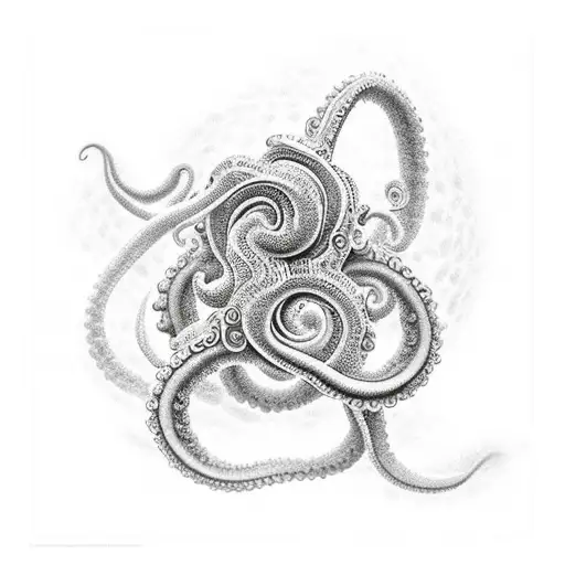 one tentacle tattoo design idea