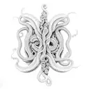 one tentacle tattoo design idea