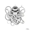 one tentacle tattoo design idea