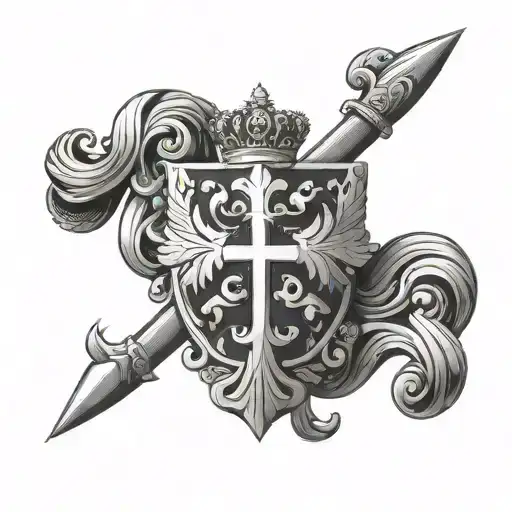 Russian coat of arms with the Orthodox cross tattoo design idea
