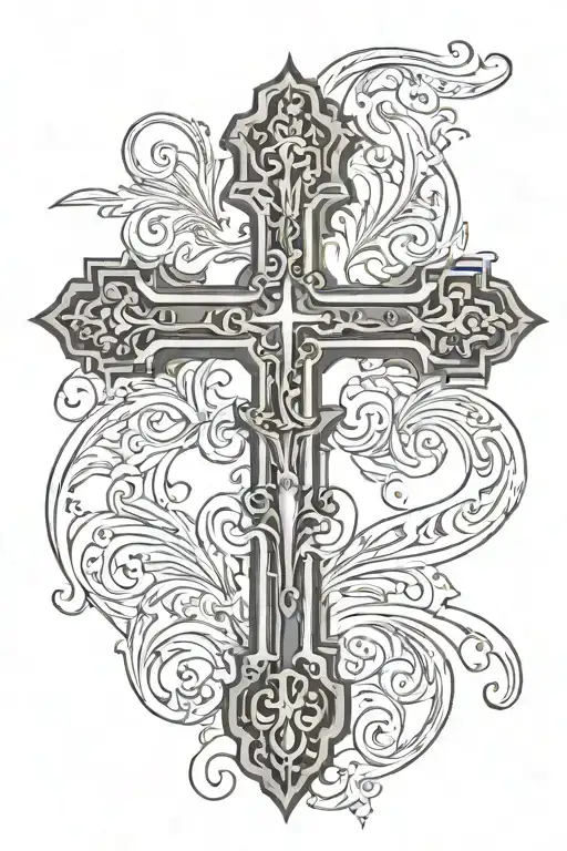 Bible verses in the shape of a cross tattoo design idea
