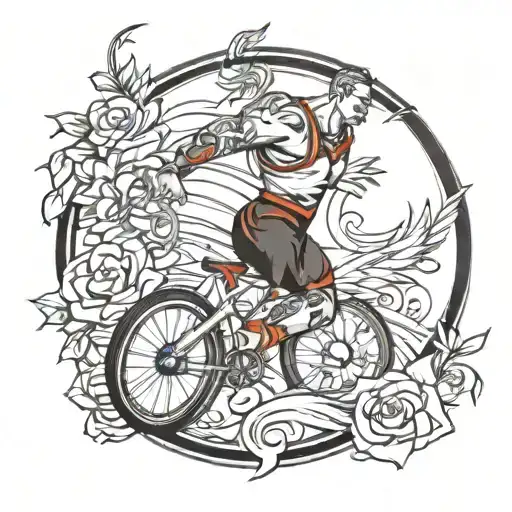 Track sprinter tattoo design idea