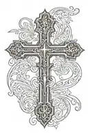 Bible verses in the shape of a cross tattoo design idea