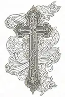 Bible verses in the shape of a cross tattoo design idea