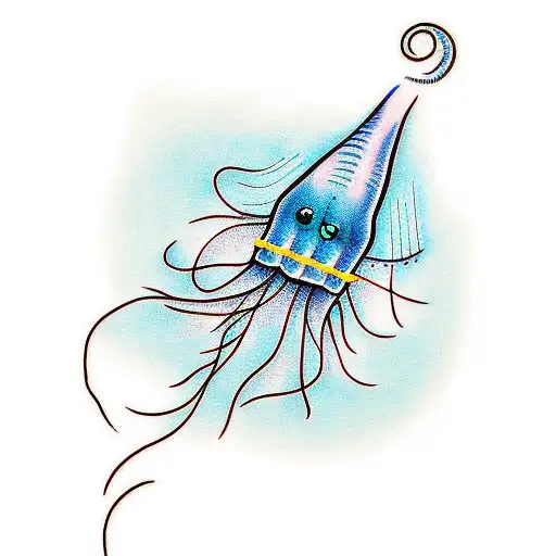 box jellyfish tattoo design idea