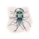 box jellyfish tattoo design idea