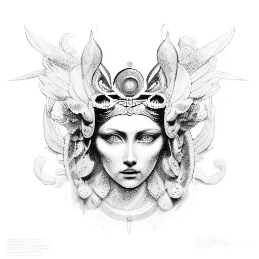 Hera, ancient greek, Gaia tattoo design idea