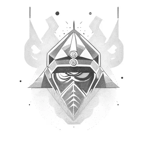gaia hera warrior helmet tattoo design idea