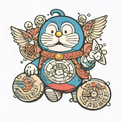 pipo doraemon tattoo design idea