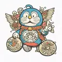 pipo doraemon tattoo design idea