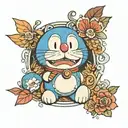 pipo doraemon tattoo design idea
