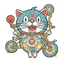 pipo doraemon tattoo design idea