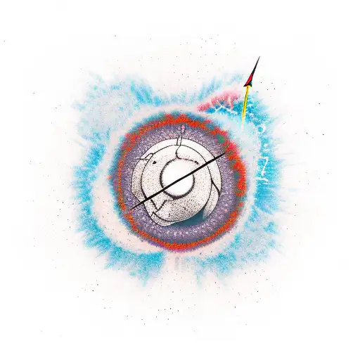 atom bomb tattoo design idea