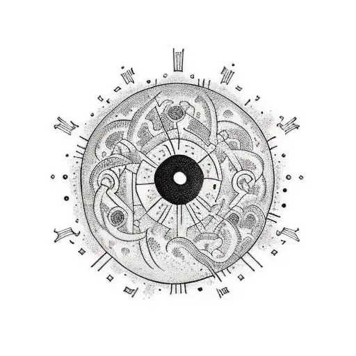 atom bomb tattoo design idea