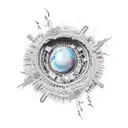 atom bomb tattoo design idea