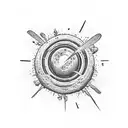 atom bomb tattoo design idea