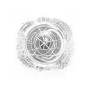 atom bomb tattoo design idea