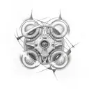 atom bomb tattoo design idea