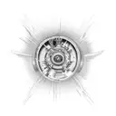 atom bomb tattoo design idea