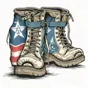 Joelma platform boots and Pará state flag tattoo design idea