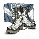 Joelma platform boots and Pará state flag tattoo design idea