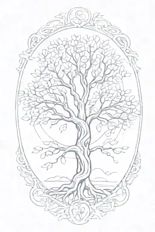 self love tree of life intertwined representing the client's tattoo design idea