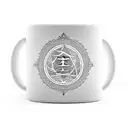 tea mug with words "KARMA" tattoo design idea