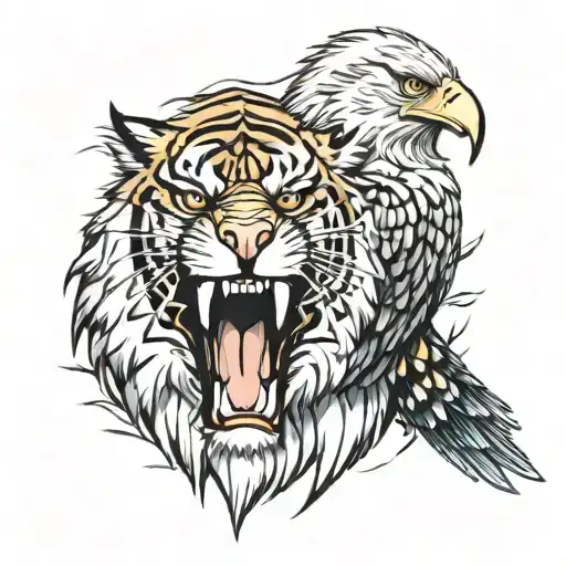 eagle and tiger tattoo design tattoo design idea