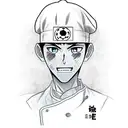 A manga illustrating the story of a chef who loves football, videogames and gym tattoo design idea