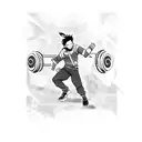 A manga illustrating the story of a chef who loves football, videogames and gym tattoo design idea