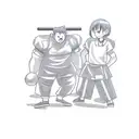 A manga illustrating the story of a chef who loves football, videogames and gym tattoo design idea