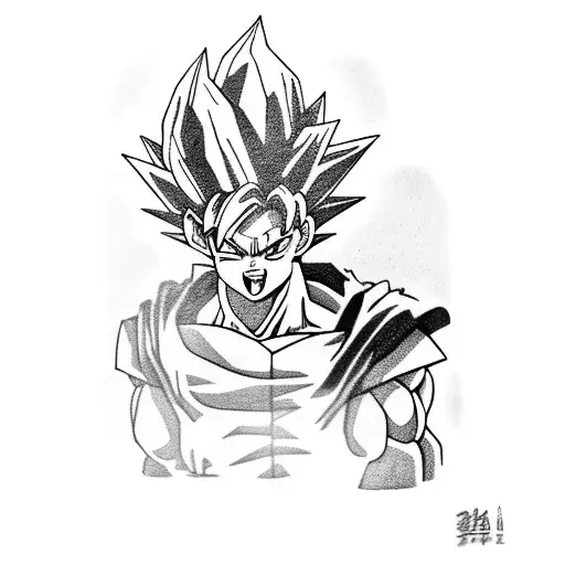 goku and gohan tattoo design idea